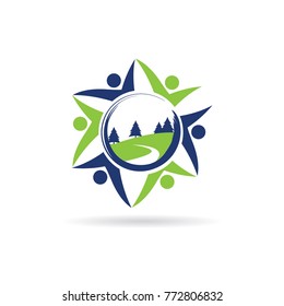 Nature People Group Community Logo Sign Symbol Icon