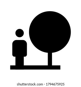 Nature people, icon vector isolated on white background.