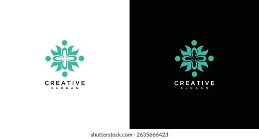 nature people logo design ecology symbol