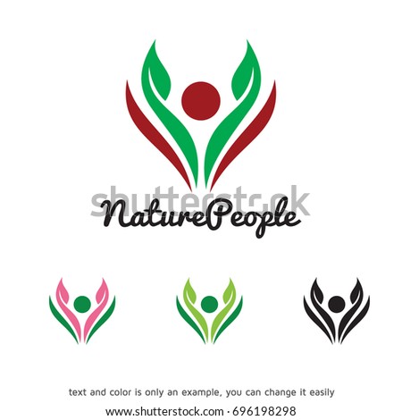 Nature People Logo Template Design Vector, Emblem, Design Concept, Creative Symbol, Icon