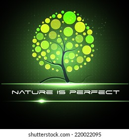Nature is perfect. Vector illustration. Stylized vector tree