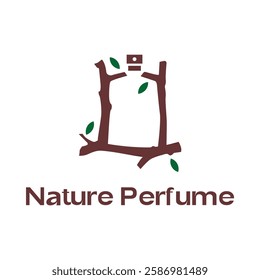 nature perfume flat minimalist logo design