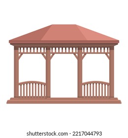 Nature Pergola Icon Cartoon Vector. Wedding House. Park Garden