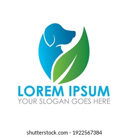 vector de mascotas naturales, logotipo de cuidado de mascotas