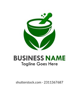 nature pharmacy design logo template illustration