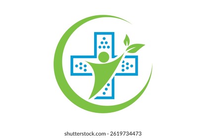 nature pharmacy herbal medicine logo design healthcare logo simple clean and elegance Medical health logo design templates Pro Vector