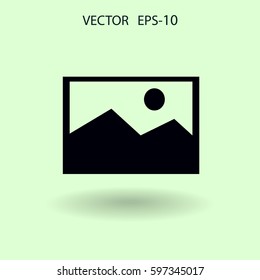 Nature photo icon. vector illustration