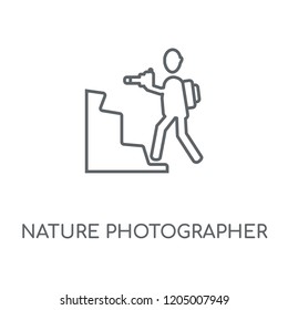 Nature Photographer linear icon. Nature Photographer concept stroke symbol design. Thin graphic elements vector illustration, outline pattern on a white background, eps 10.