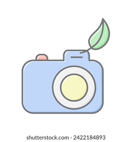 Nature Photography icon, photography, nature, wildlife, landscape lineal color icon, editable vector icon, pixel perfect, illustrator ai file