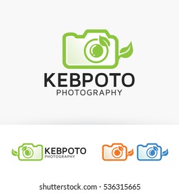 Nature photography logo design. Photograph logo concept, Vector logo template