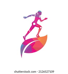 Nature Physiotherapy logo icon vector. Physiotherapy treatment concept vector design. Orthopedic and Physiotherapy clinic vector design.