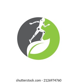 Nature Physiotherapy logo icon vector. Physiotherapy treatment concept vector design. Orthopedic and Physiotherapy clinic vector design.