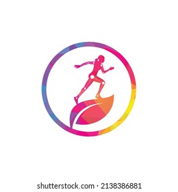 Naturphysiotherapie-Logo Symbol Vektorgrafik. Physiotherapie Konzept Vektordesign. 