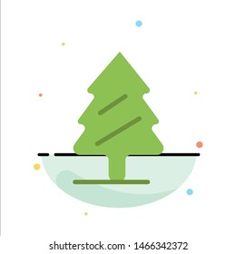 Nature, Pine, Spring, Tree Abstract Flat Color Icon Template. Vector Icon Template background