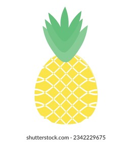 Nature Ananas Symbol Zeichentrickfilm Vektorgrafik. Tropische Früchte. Sommernahrung