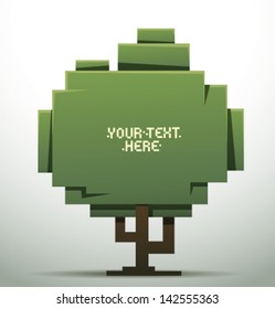 Nature Pixel banner 01, vector