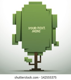 Nature Pixel banner 03, vector