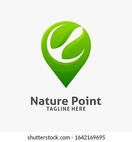 Nature place point logo design inspiration
