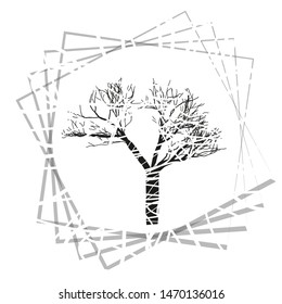 Nature and plant concept represented by dry tree icon. isolated and flat illustration vector eps10 dead trees silhouette