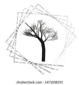 Nature and plant concept represented by dry tree icon. isolated and flat illustration vector eps10 dead trees silhouette