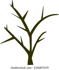 Nature and plant concept represented by dry tree icon. isolated and flat illustration