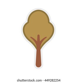 Nature and plant concept represented by tree icon. isolated and flat illustration 