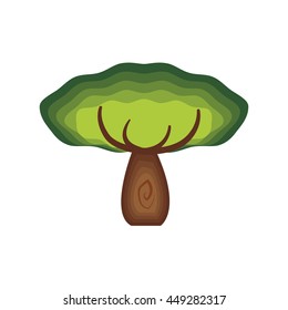 Nature and plant concept represented by tree icon. isolated and flat illustration 