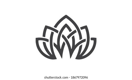 Nature, Plant, Flower Modern Logo Design. Nature Symbol on White Background Vector Template