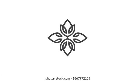 Nature, Plant, Flower Modern Logo Design. Nature Symbol on White Background Vector Template