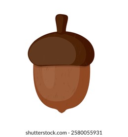 Nature plant food chestnut Autumn season cartoon isolated object illustration