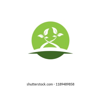 Nature plant icon logo vector