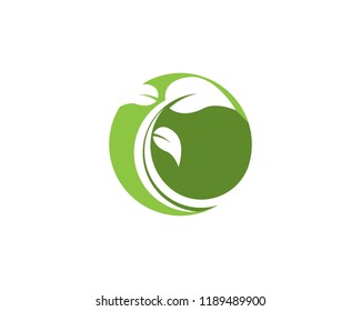 Nature plant icon logo vector