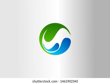 Nature plant icon logo vector