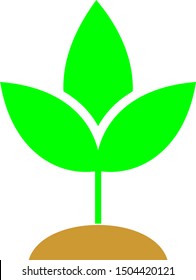 Nature plant icon logo vector