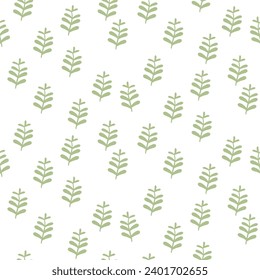 Vector de hojas de la planta natural sin fisuras. patrón de hojas sin costura dibujado a mano con hojas tropicales. patrón fluido