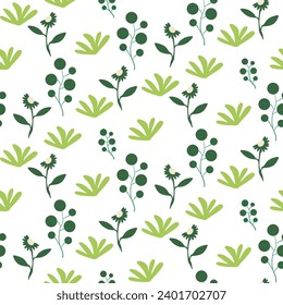 Naturpflanzenblatt Vektor nahtlos. Laubmuster Nahtlose Muster handgezeichnet mit tropischen Blättern. nahtloses Blumenmuster