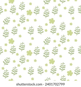 Naturpflanzenblatt Vektor nahtlos. Laubmuster Nahtlose Muster handgezeichnet mit tropischen Blättern. nahtloses Blumenmuster