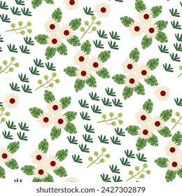 Nature Plant leaf Vector seamless. leaf pattern Seamless pattern hand-drawn with tropical leaves. floral seamless pattern Background for printing on environmental topics.