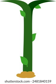 Nature Plant Letter Alphabet Vector Element
