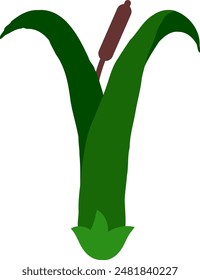 Nature Plant Letter Alphabet Vector Element