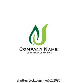 nature plant logo vector