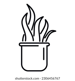 Nature plant pot icon outline vector. Indoor flowerpot. Summer tree