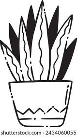 Nature plant pot icon outline vector. Indoor flowerpot. Summer tree