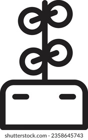 Nature Plant Pot Outline Icon