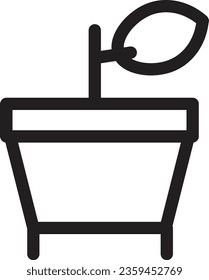 Nature Plant Pot Outline Icon