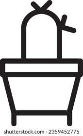 Nature Plant Pot Outline Icon