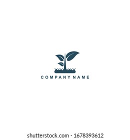 Diseño del logotipo de vectores de plantas naturales
