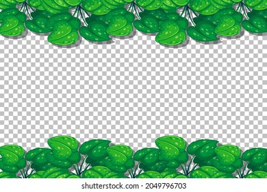 Naturpflanzen bilden einen Rahmen für transparente Hintergrundgrafik
