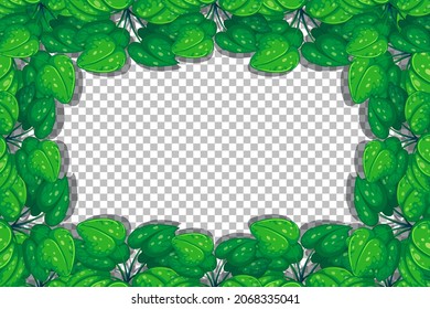 Nature plants frame transparent background illustration