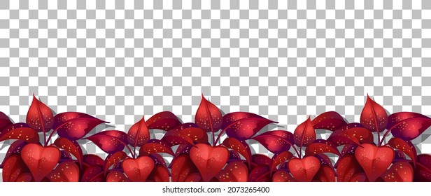 Nature plants frame transparent background illustration